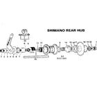 Sears 502457340 shimano rear hub diagram