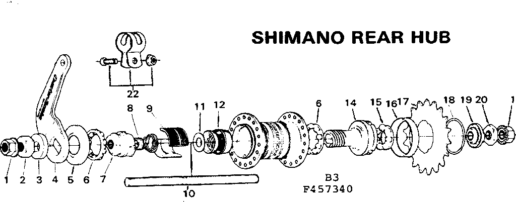 Shimano rear hub
