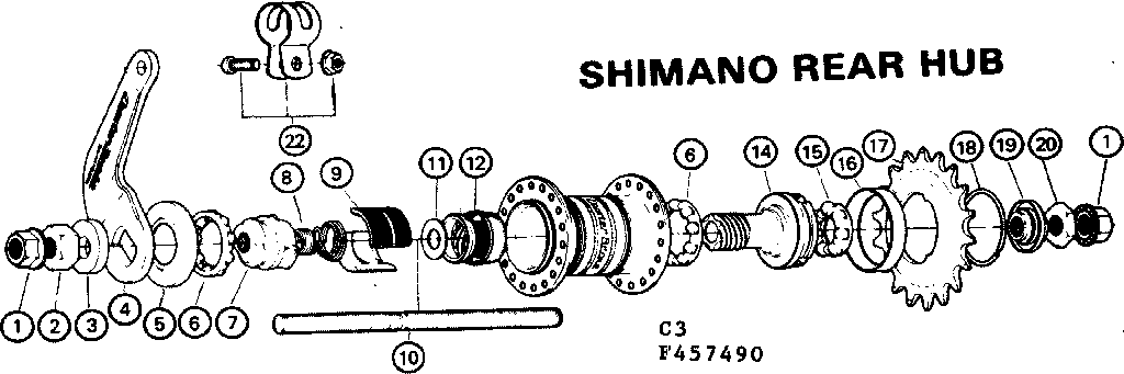 SHIMANO REAR HUB