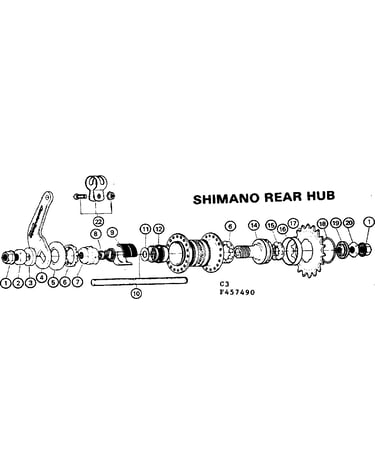 Shimano rear hub