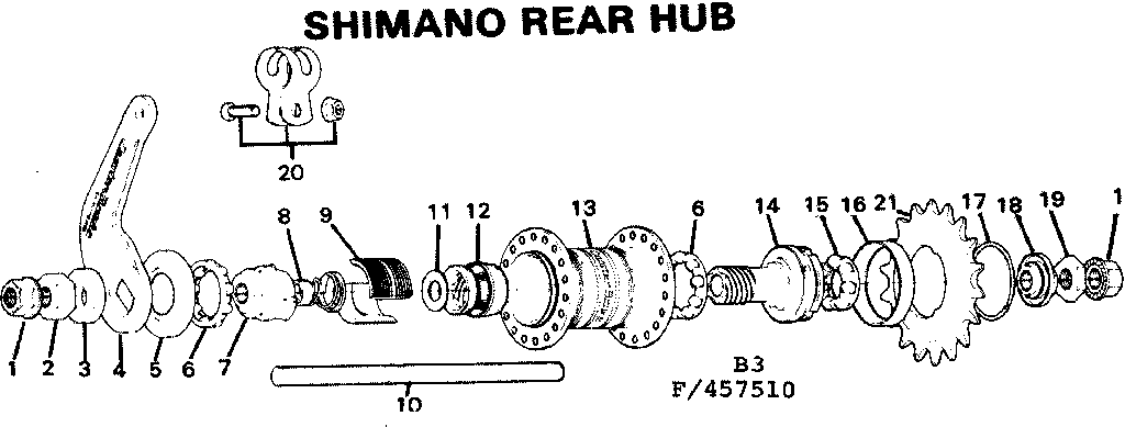 Shimano rear hub