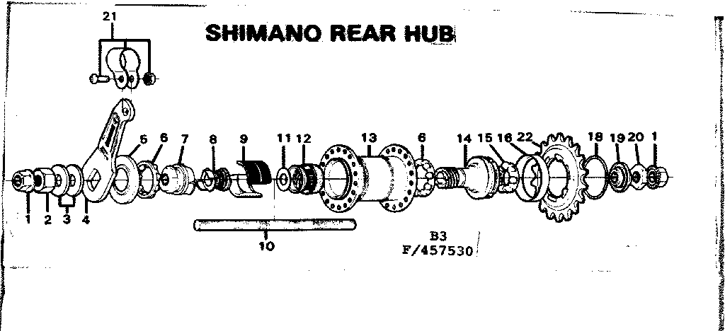 Shimano rear hub