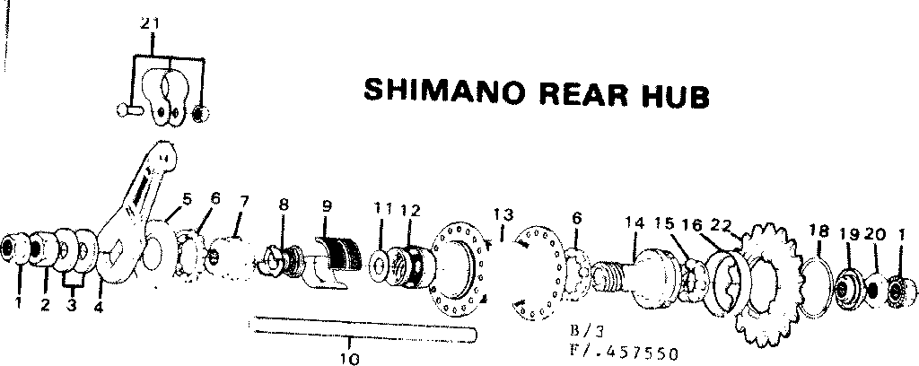 Shimano rear hub