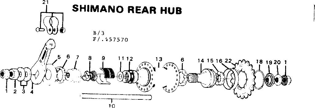 Shimano rear hub