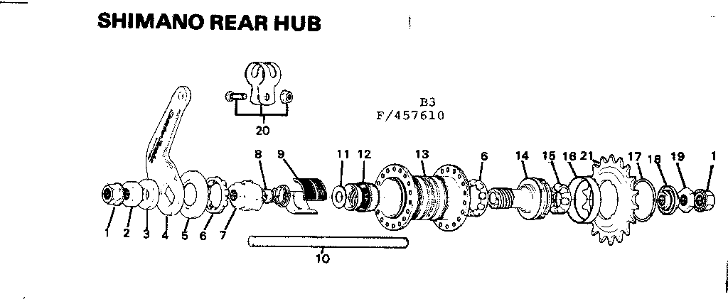 Shimano rear hub