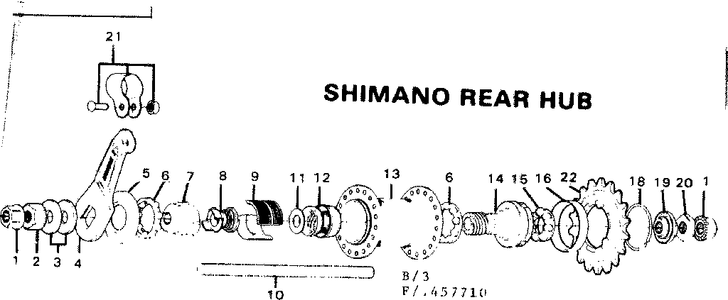 Shimano rear hub