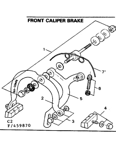 Front caliper brake