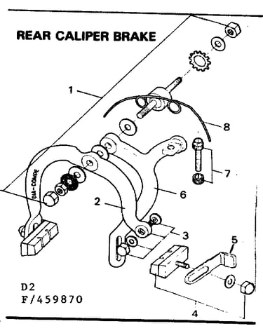 Rear caliper brake