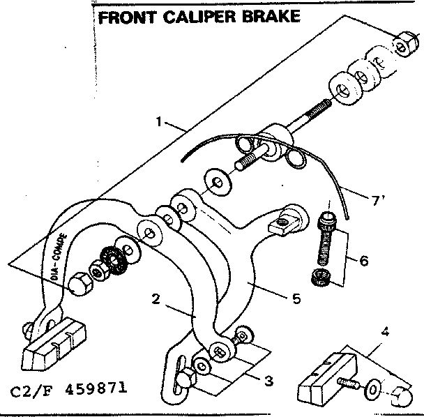 Front caliper brake