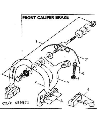 Front caliper brake