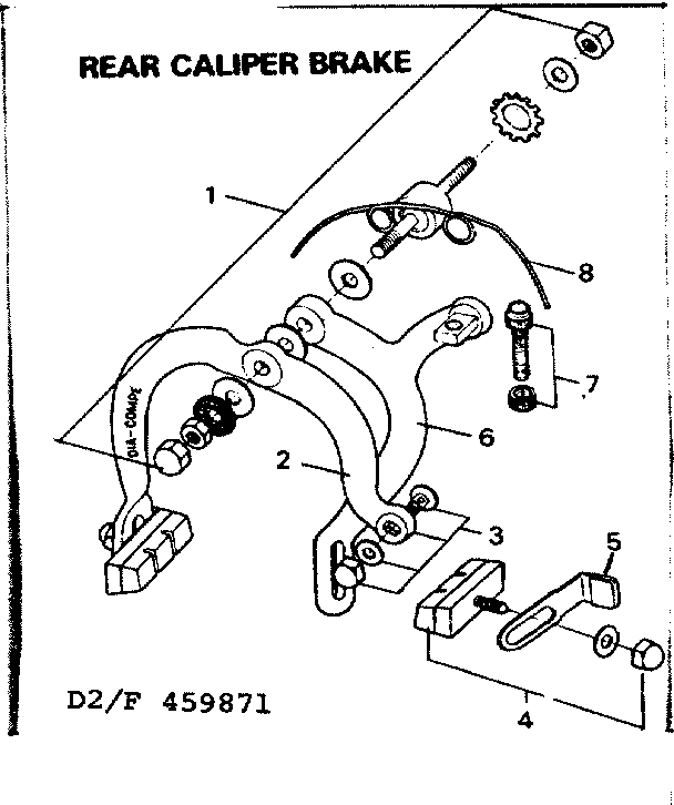 Rear caliper brake