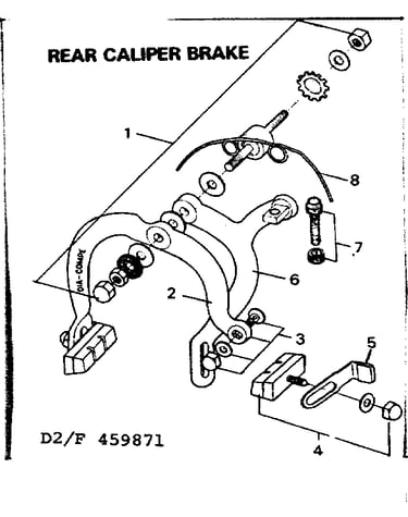 Rear caliper brake