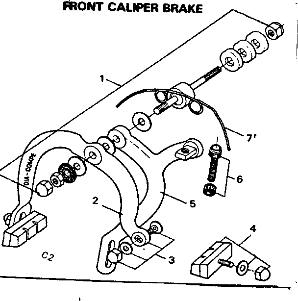 Front caliper brake