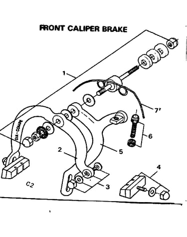 Front caliper brake