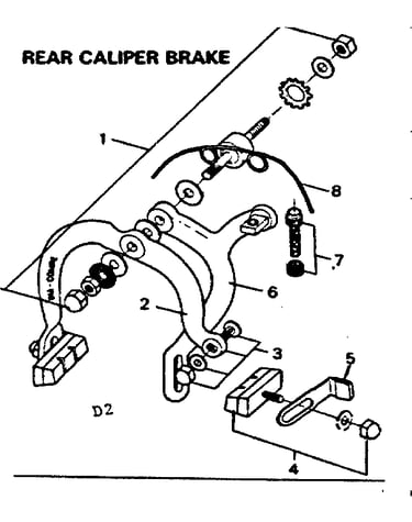 Rear caliper brake