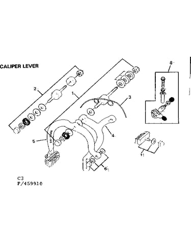 Caliper lever