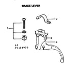 Sears 502459970 brake lever diagram