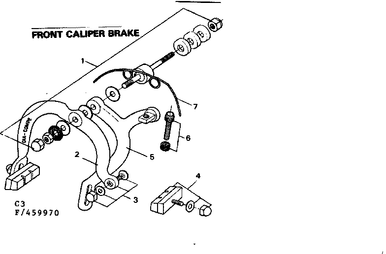 Front caliper brake