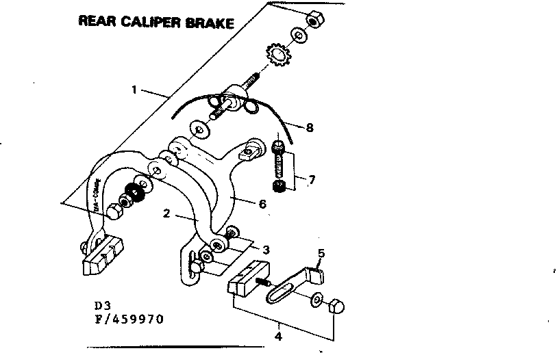 Rear caliper brake