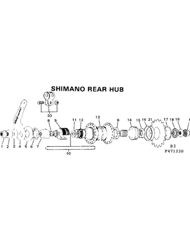 Shimano rear hub