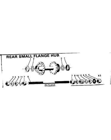 Rear small flange hub