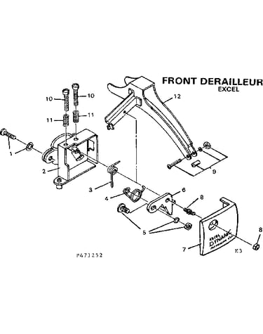 Excel front derailleur