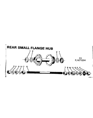 Rear small flange hub