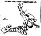 Sears 502471254 shimano front derailleur diagram
