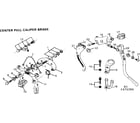 Sears 502471280 center pull caliper brake diagram
