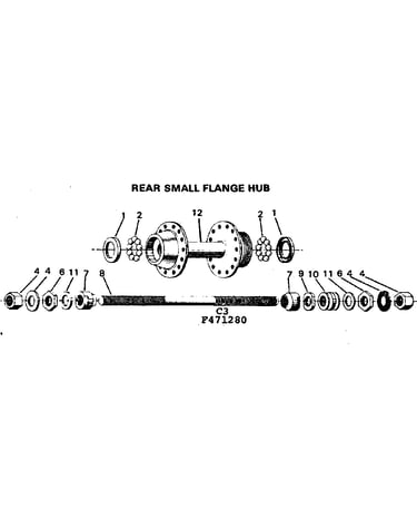 Rear small flange hub