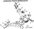 Sears 502471280 shimano front derailleur diagram