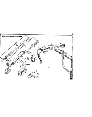 Side pull caliper brake