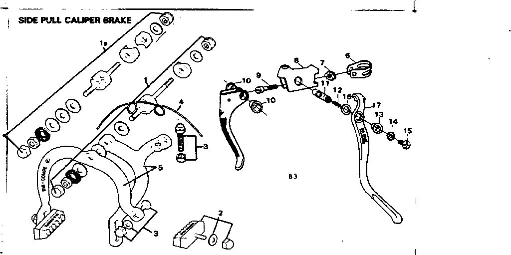 Side pull caliper brake