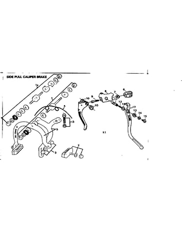 Side pull caliper brake