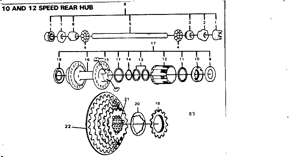10 & 12 speed rear hub