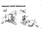 Sears 502471830 shimano front derailleur diagram