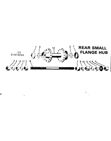Rear small flange hub