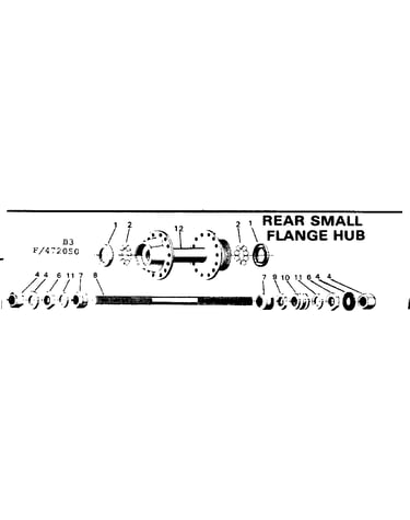 Rear small flange hub