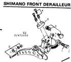 Sears 502472050 shimano front derailleur diagram