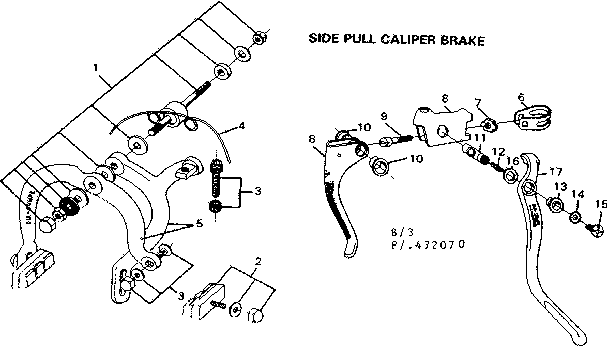 Side pull caliper brake