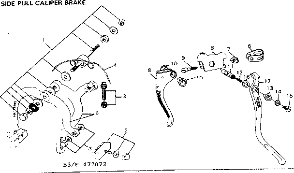 Side pull caliper brake