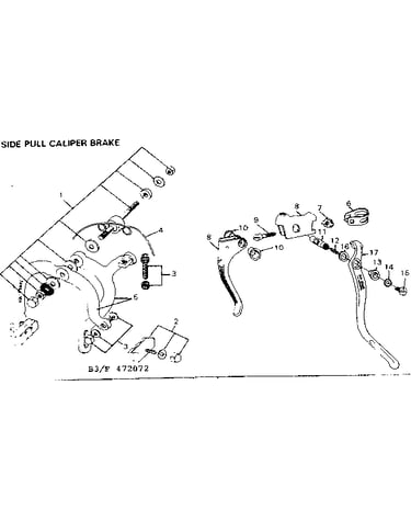 Side pull caliper brake