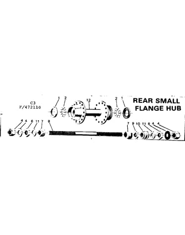 Rear small flange hub
