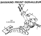 Sears 502472120 shimano front derailleur diagram