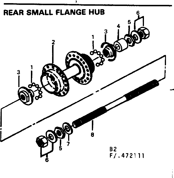 Rear small flange hub