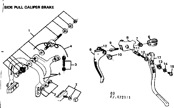 Side pull caliper brake