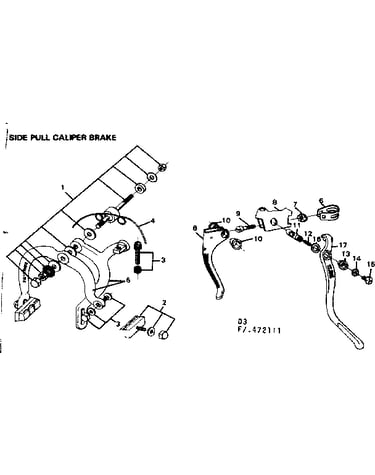 Side pull caliper brake