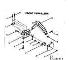 Sears 502472111 front derailleur diagram