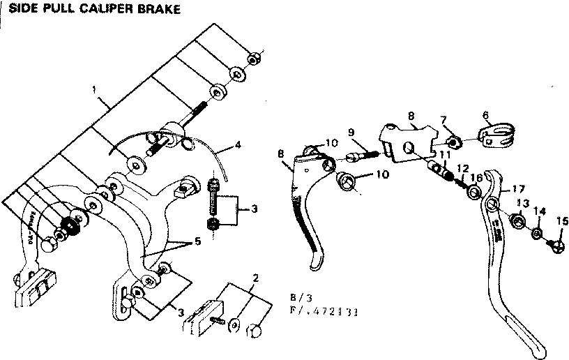 Side pull caliper brake