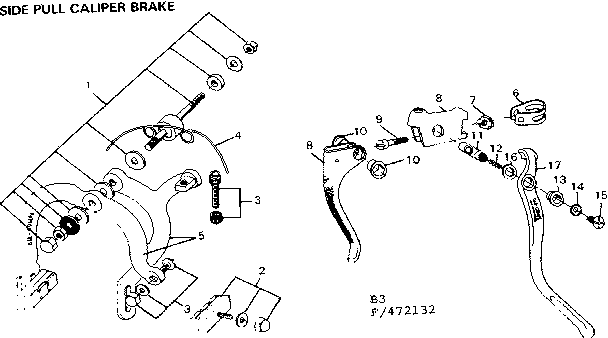 Side pull caliper brake